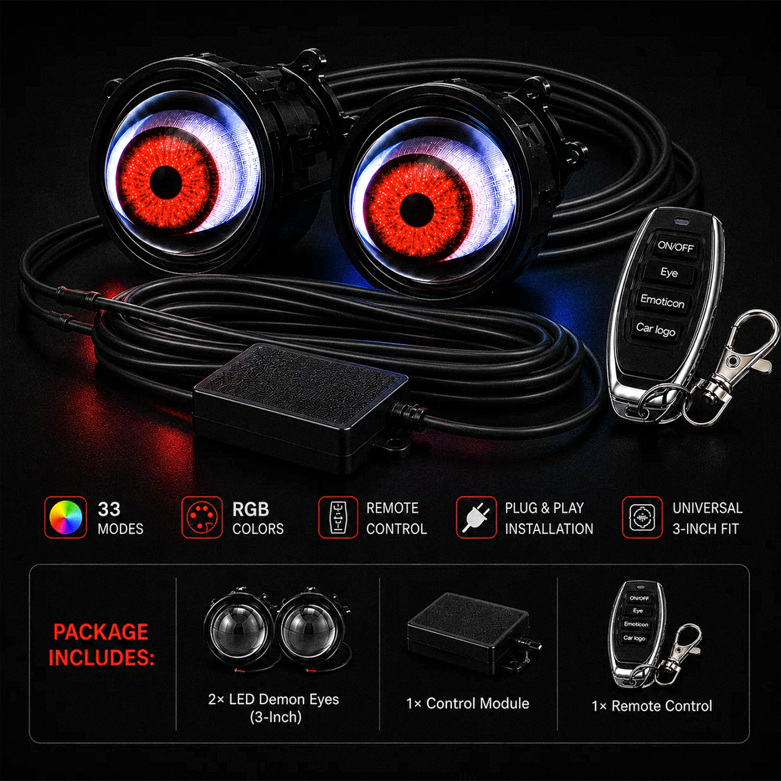 Neon Eyes - RGB Headlight Eyes